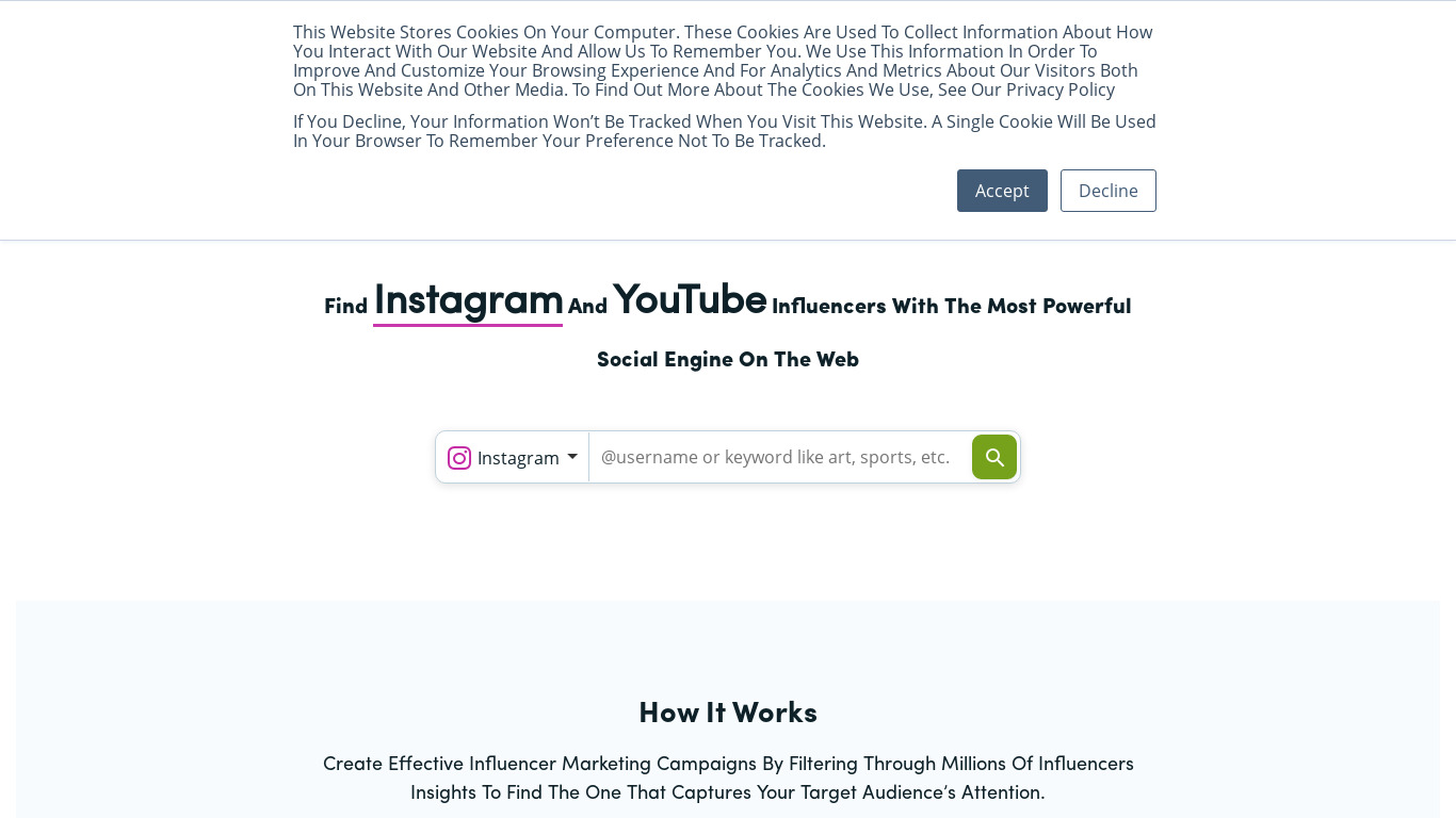 Ninja Outreach Landing page