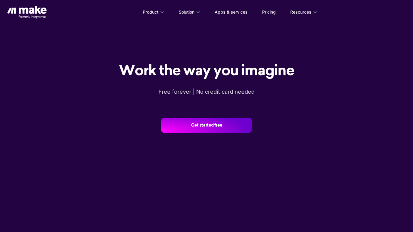 Make.com Landing page