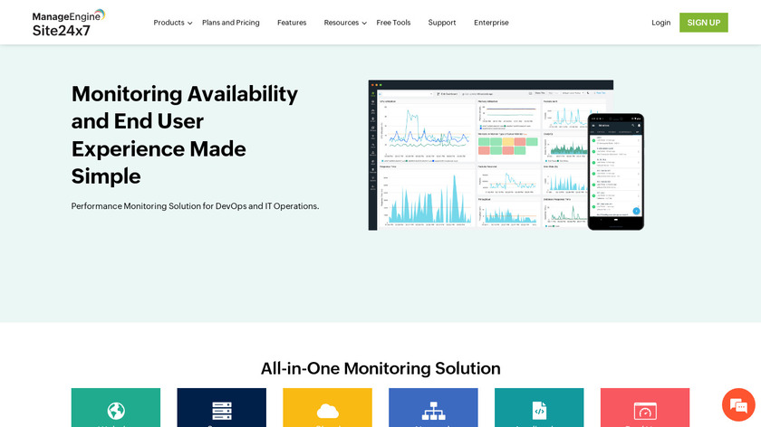 Site24x7 Landing Page