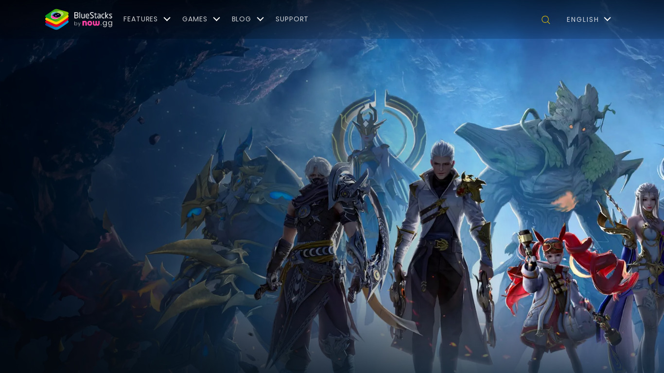 BlueStacks Landing page