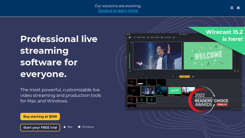 Wirecast Landing Page