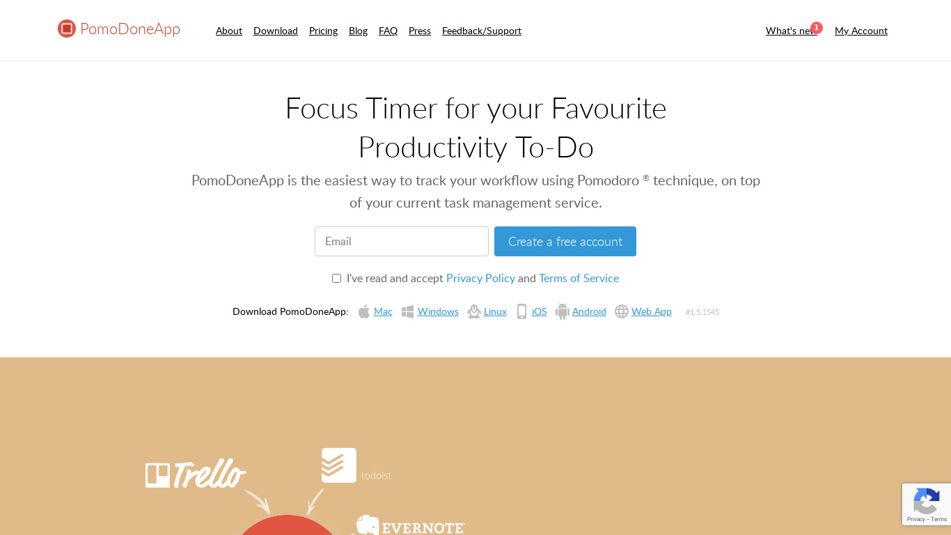 Pomodone Landing page