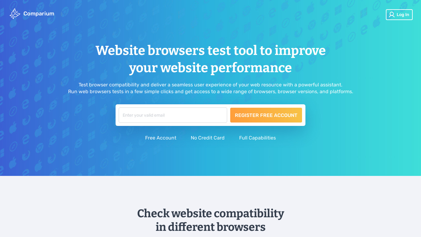 Comparium Landing page