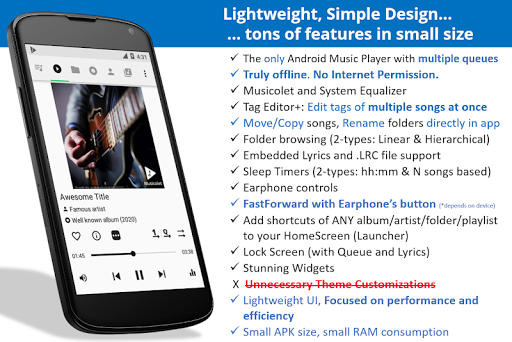 Musicolet Landing page
