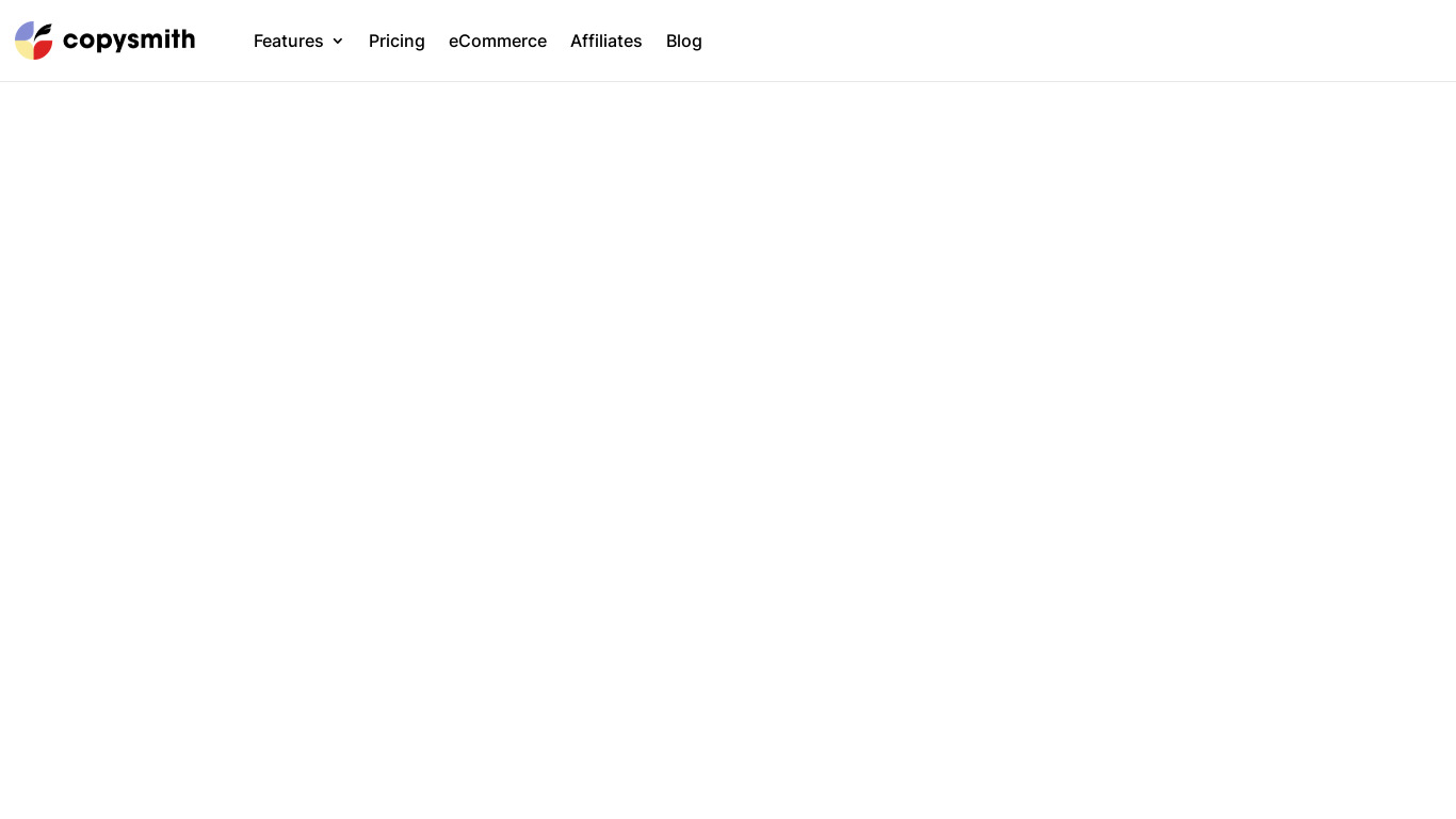 Copysmith Landing page