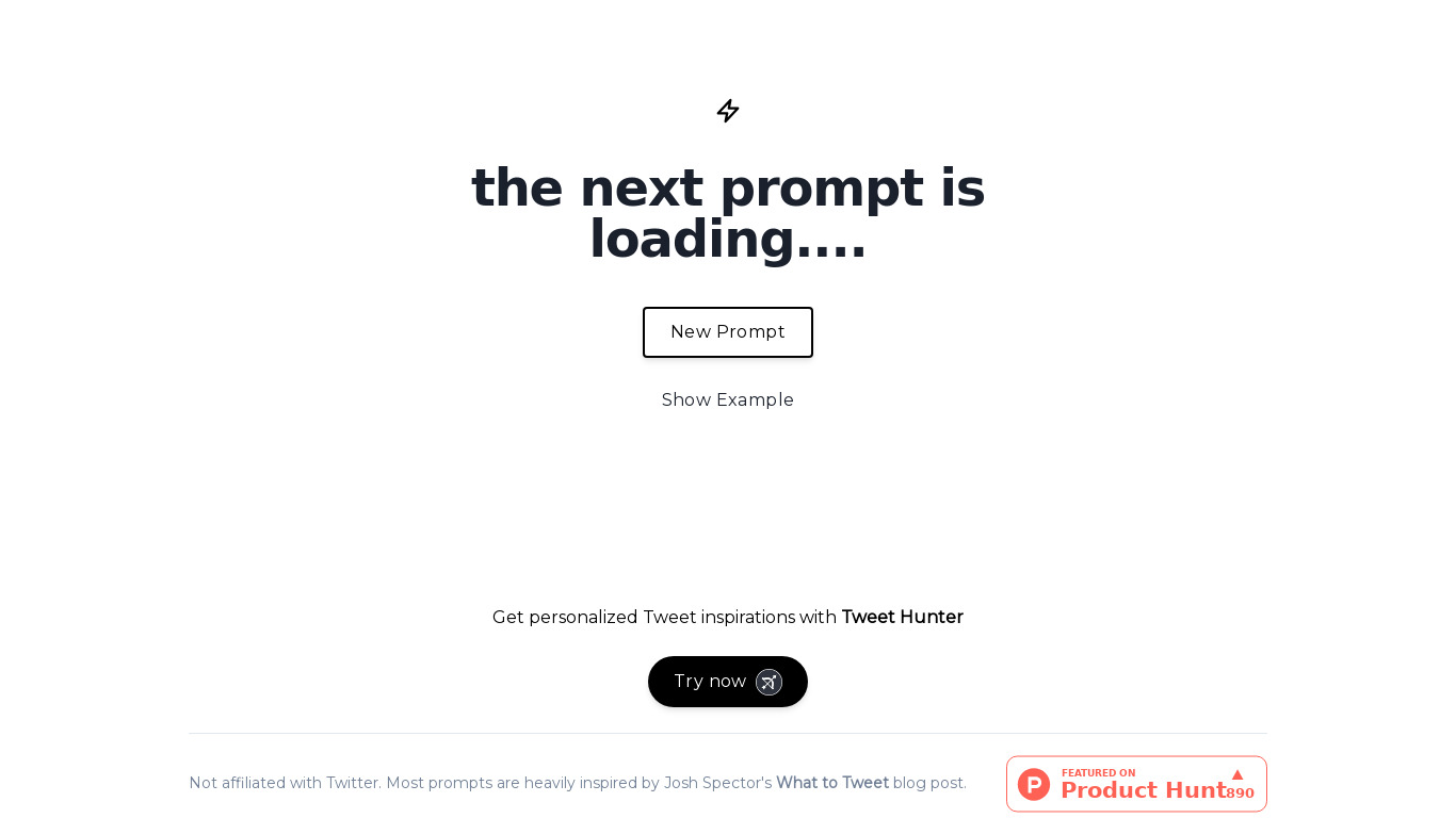 What to Tweet Landing page