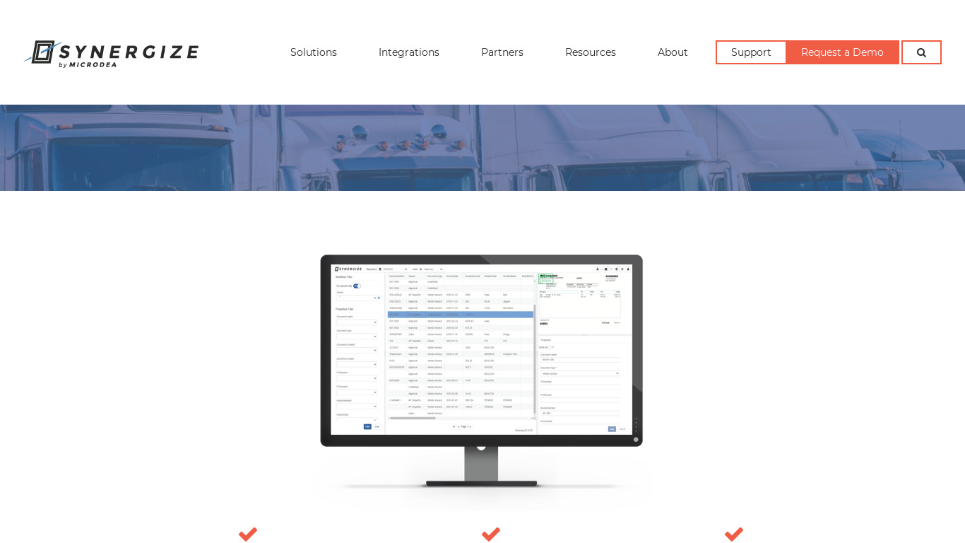 Synergize Landing page