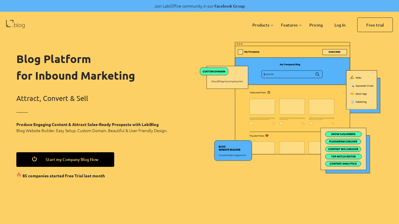 LabiBlog Landing page