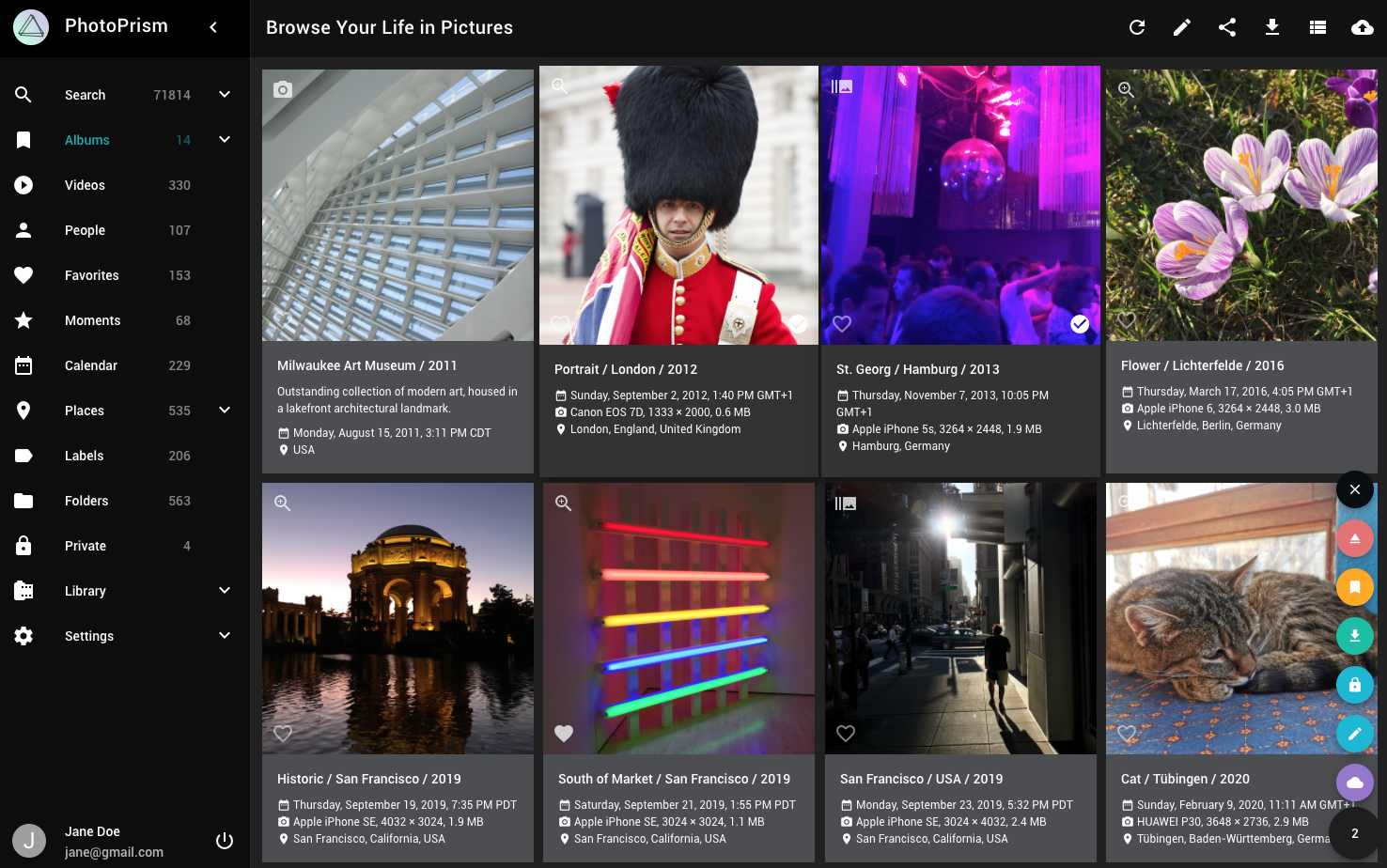PhotoPrism.app Landing page
