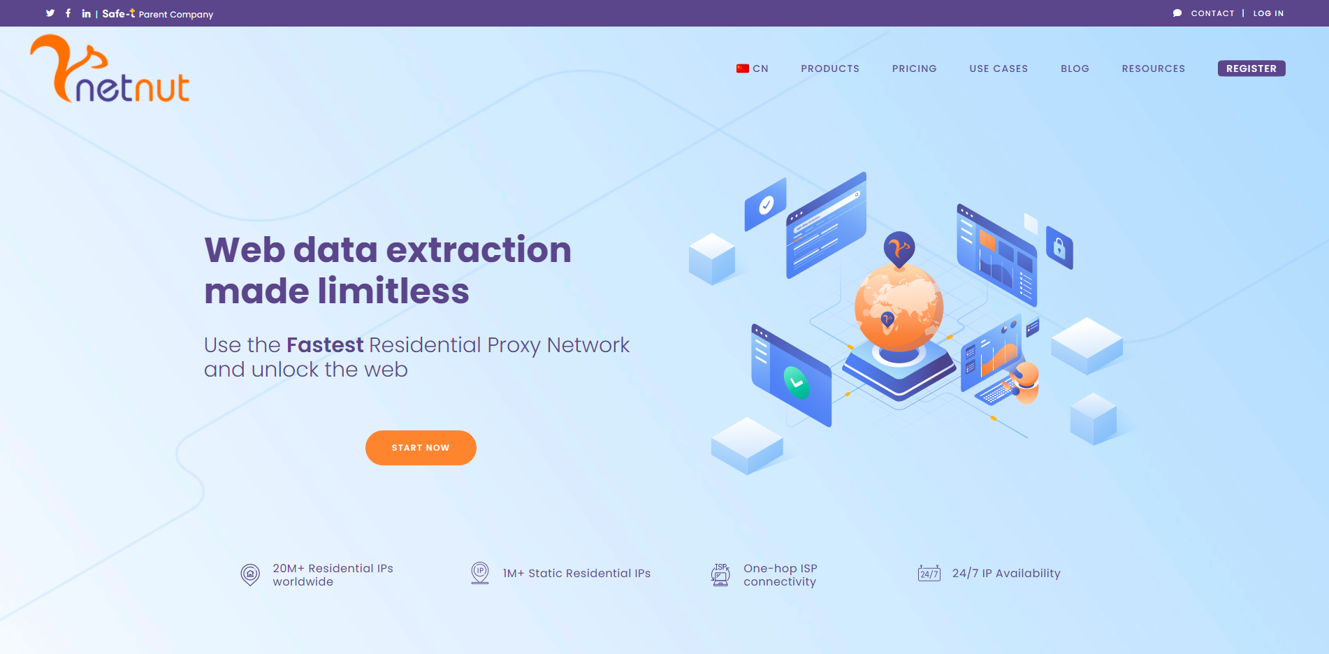 NetNut.io Landing page