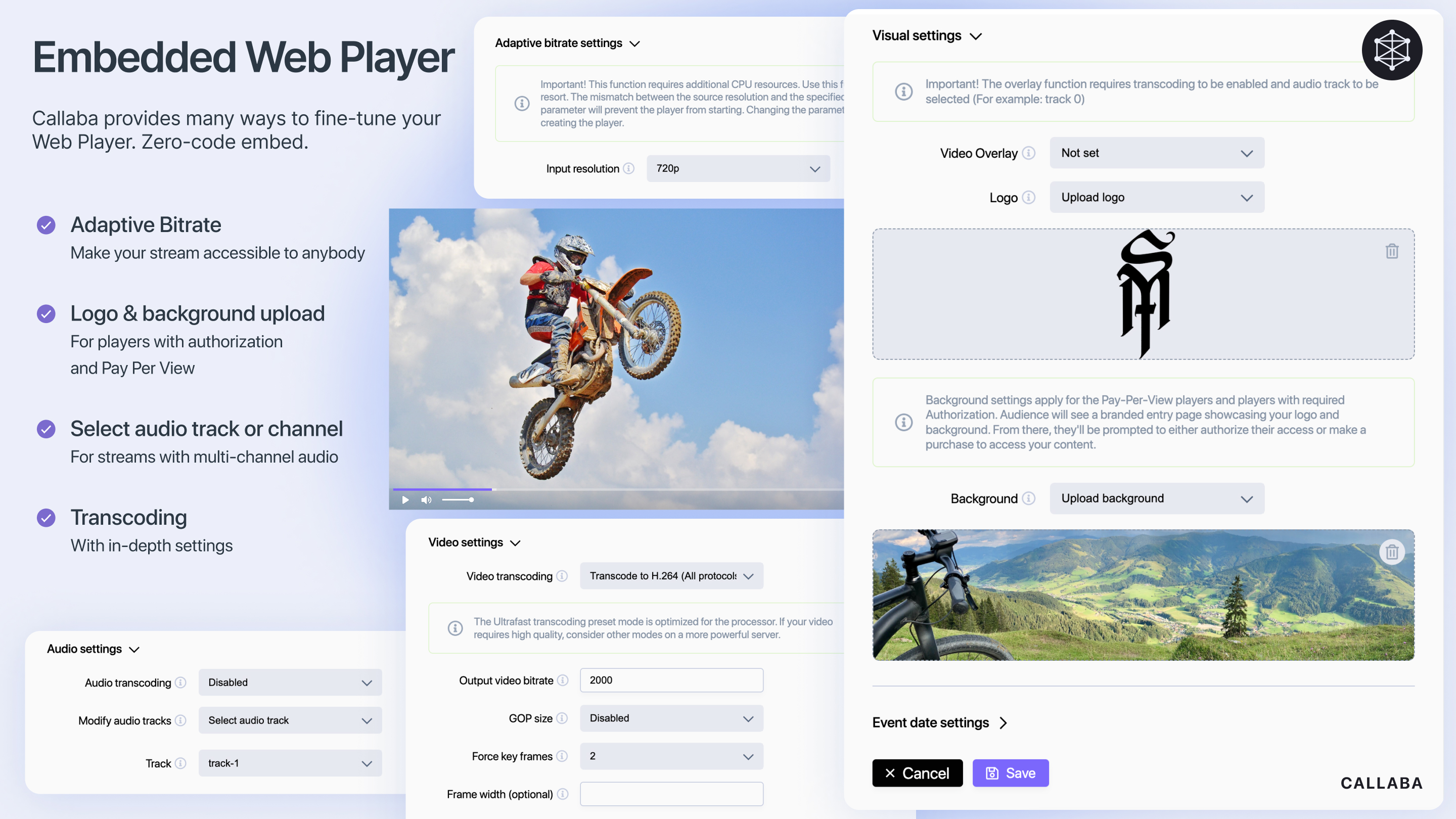 Callaba Cloud Landing page