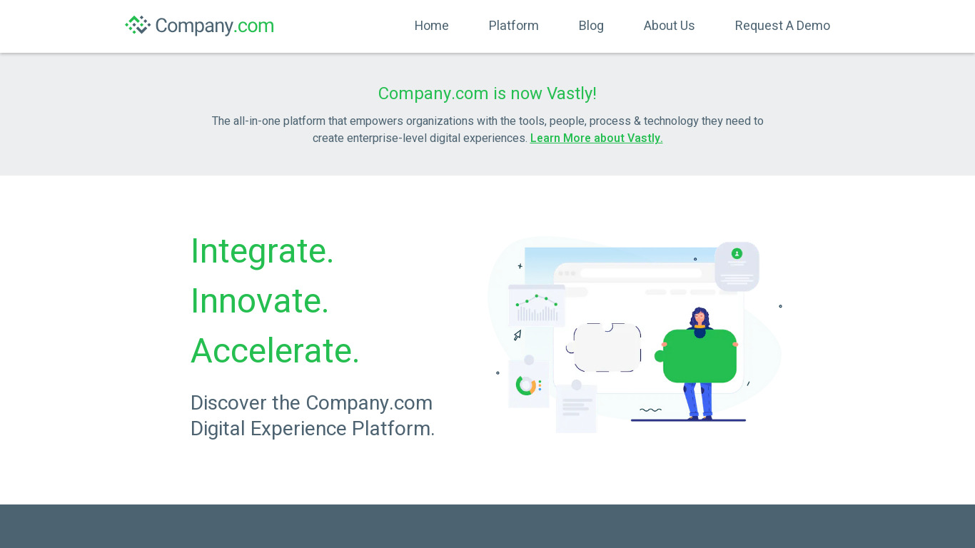 Company.com Landing page