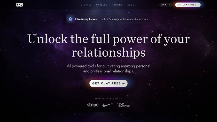 Clay.earth Landing Page