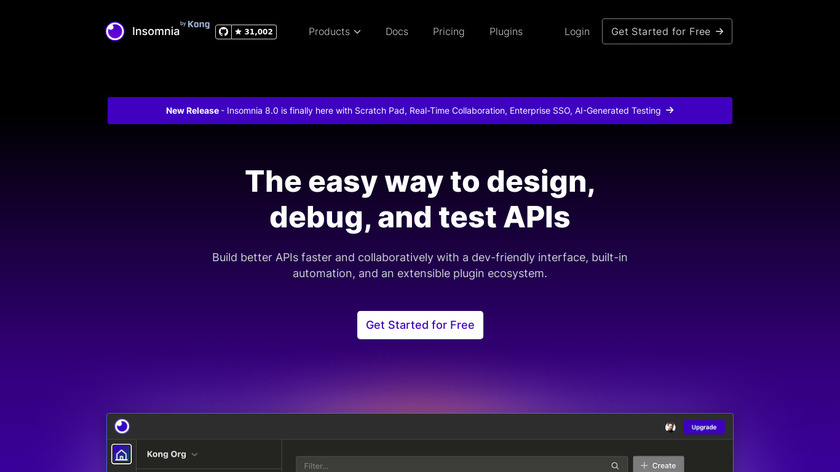 Insomnia REST Landing Page