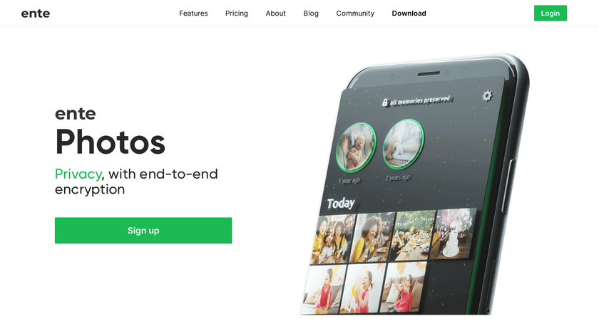 ente Landing Page