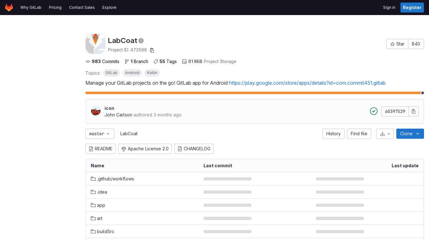 LabCoat Landing page
