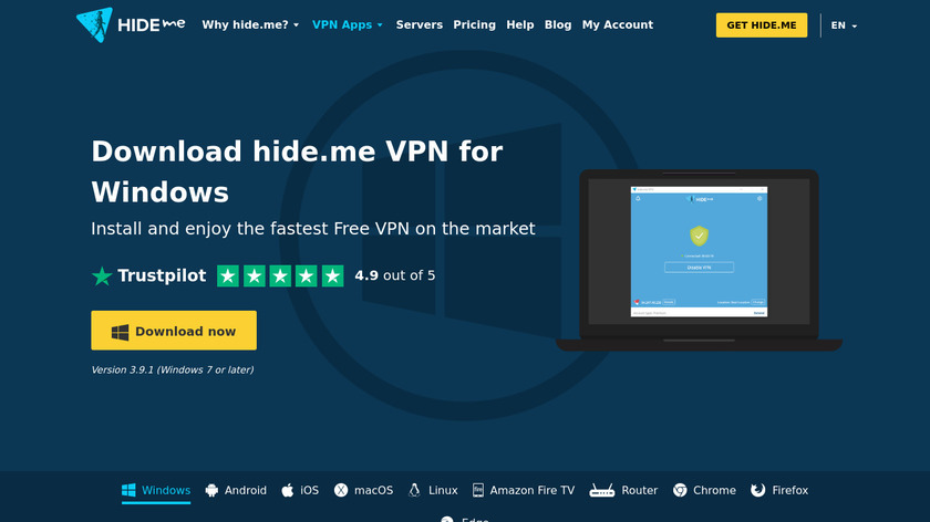 Hide.me Landing Page