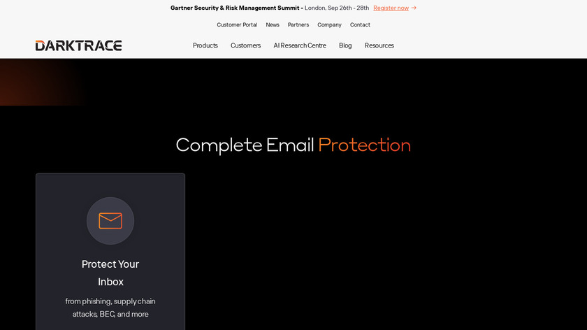 Darktrace Antigena Email Landing Page