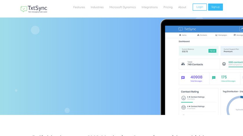 TxtSync Landing Page