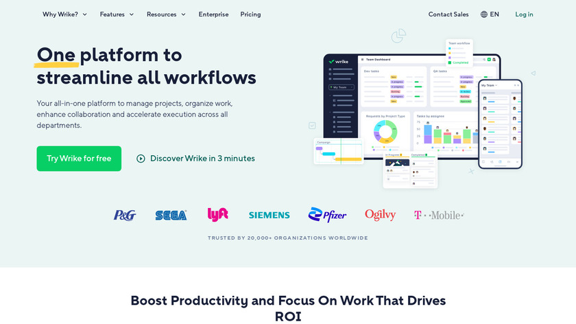 Wrike Landing Page
