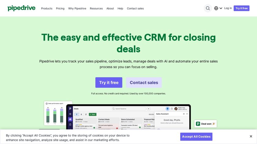 Pipedrive Landing Page
