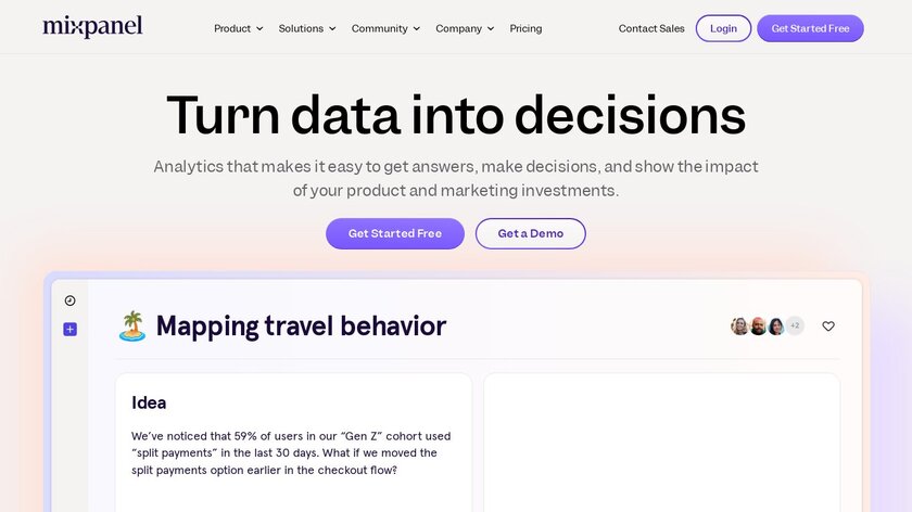 Mixpanel Landing Page