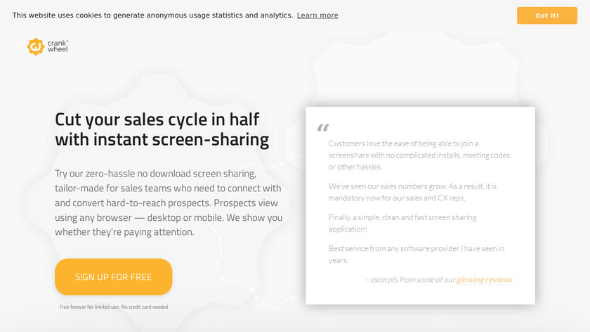 CrankWheel Landing Page