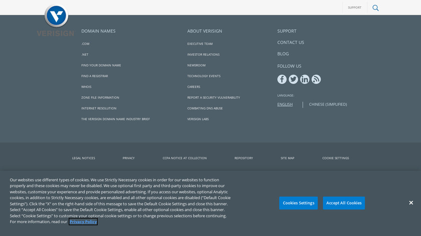 VeriSign Landing Page