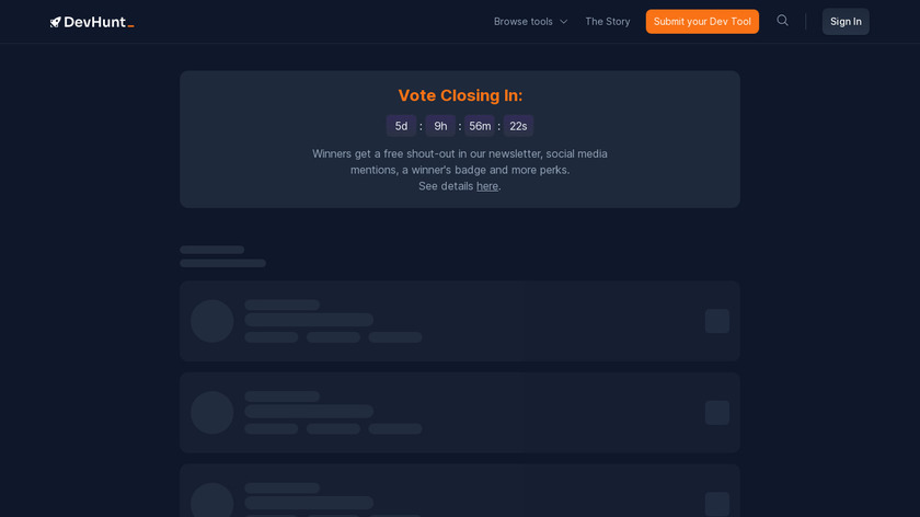 DevHunt Landing Page