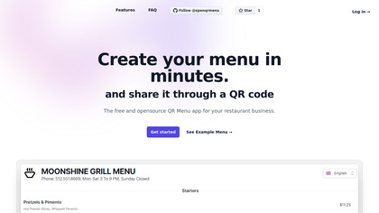 Open QR Menu image