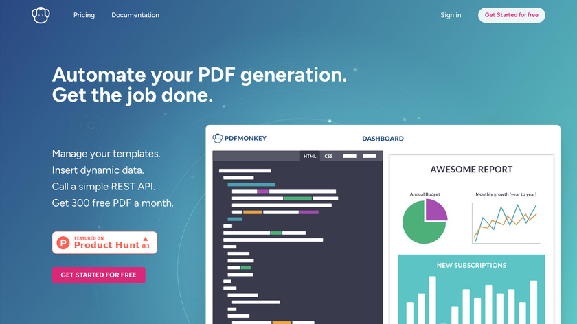 PDFMonkey Landing Page PDFMonkey Landing Page
