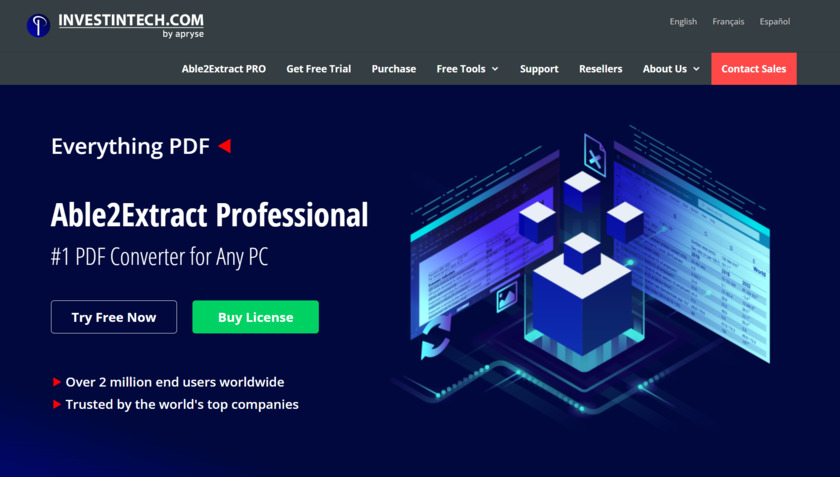 Able2Extract Landing Page