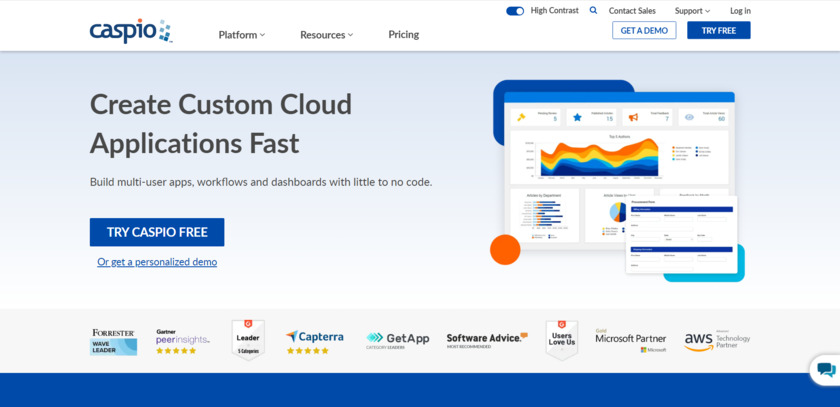 Caspio Landing Page