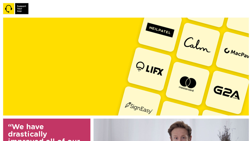 SupportYourApp Landing Page SupportYourApp Landing Page