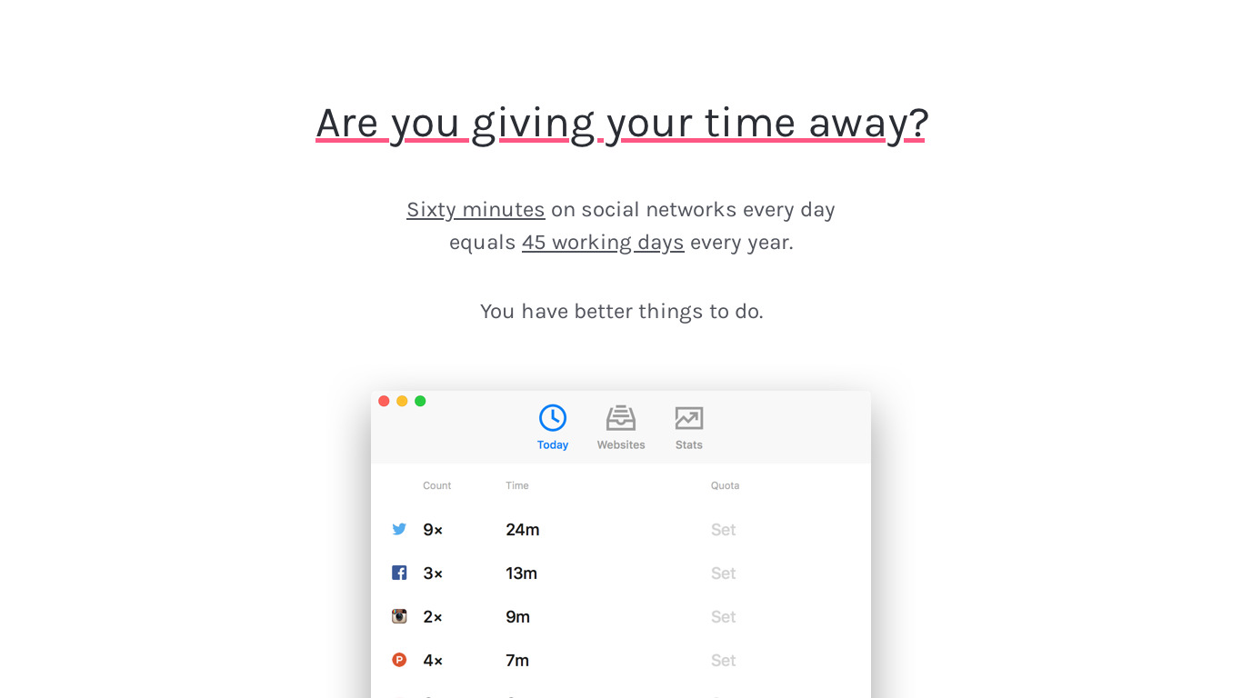 Escape Landing page