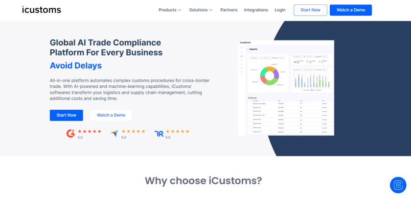 iCustoms AI Landing Page iCustoms AI Landing Page