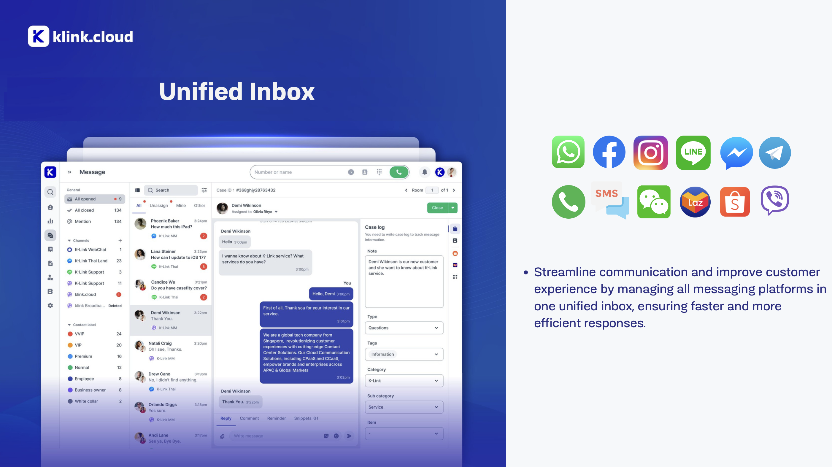 klink.cloud Unified Inbox