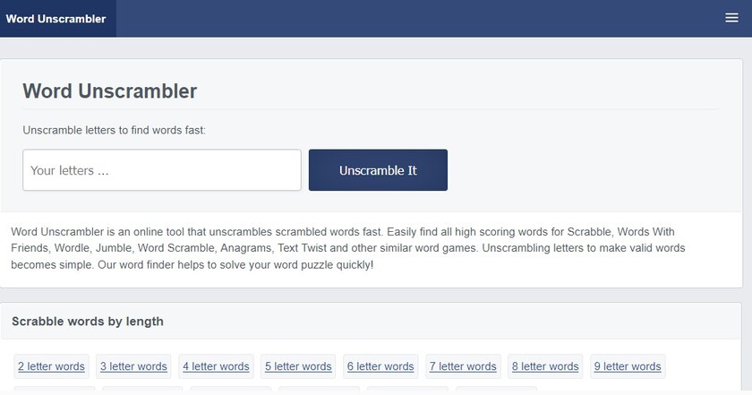 Scrablagram.com Word Unscrambler Scrablagram.com Word Unscrambler