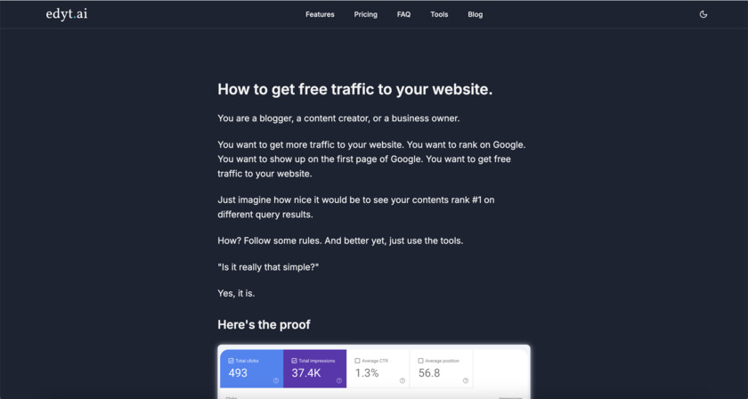 edyt.ai Landing Page edyt.ai Landing Page
