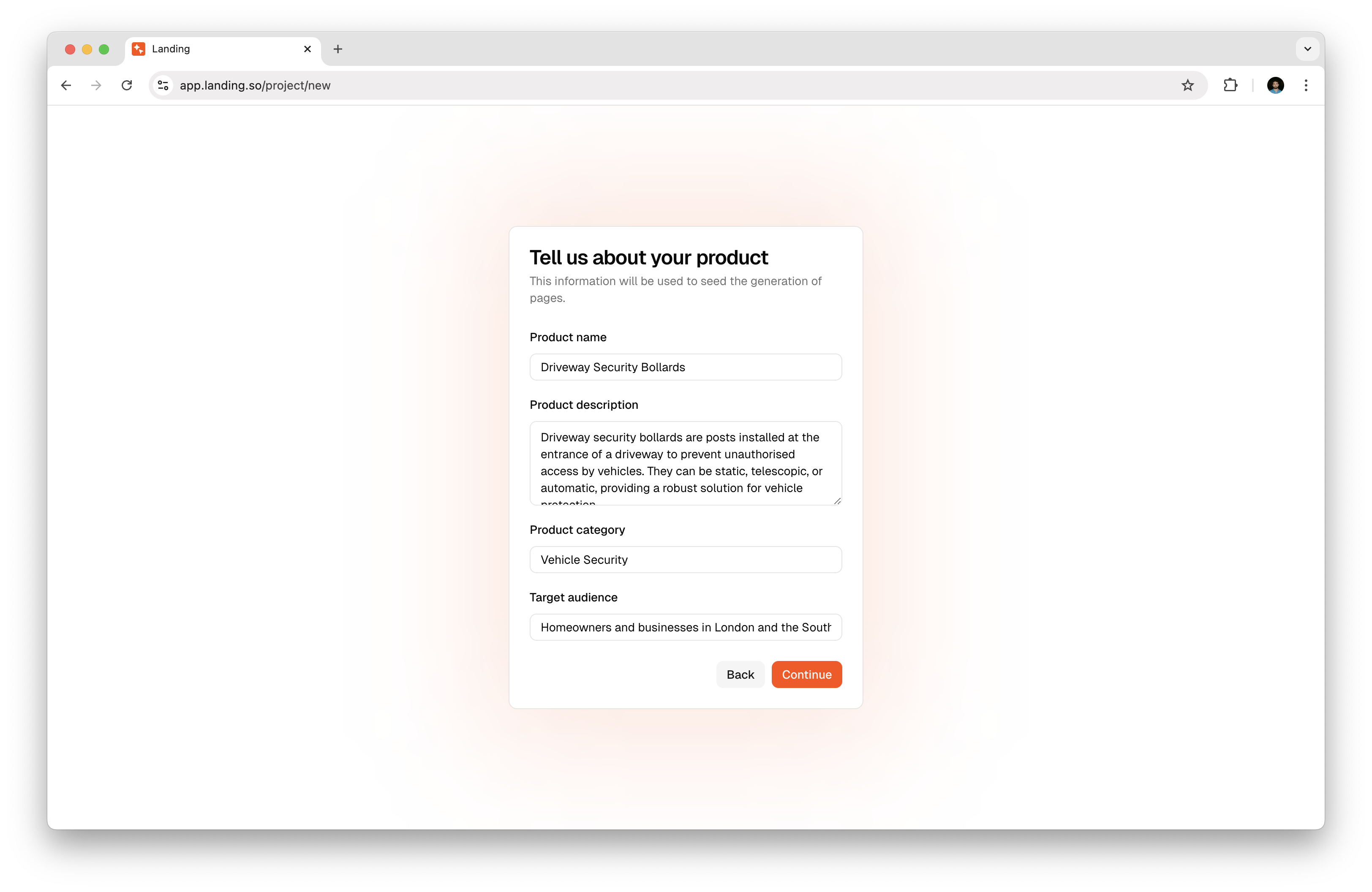 Landing.so AI-powered context about your business