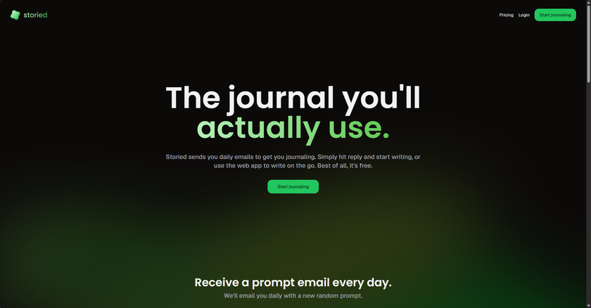 Storied.email Dashboard Storied.email Dashboard