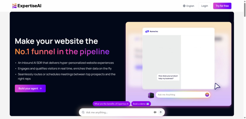 Expertise AI Landing Page Expertise AI Landing Page
