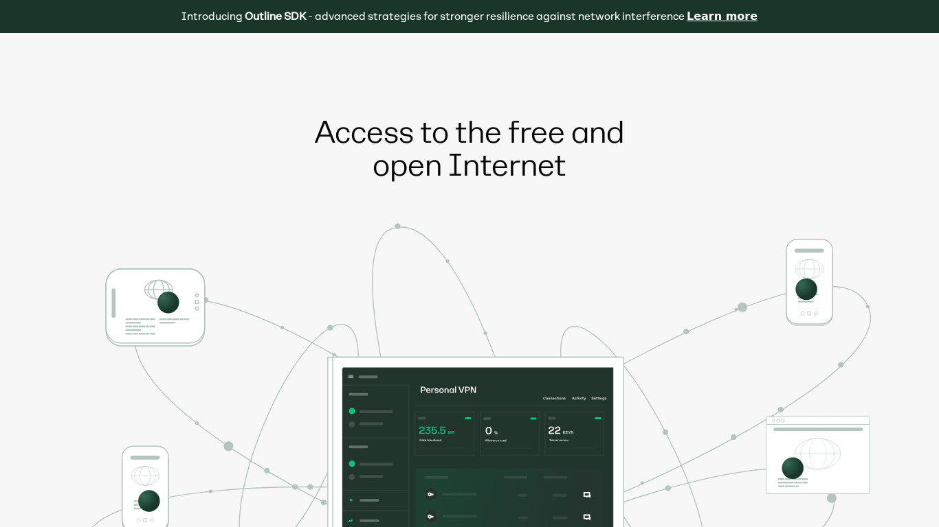 Outline by Alphabet Landing page