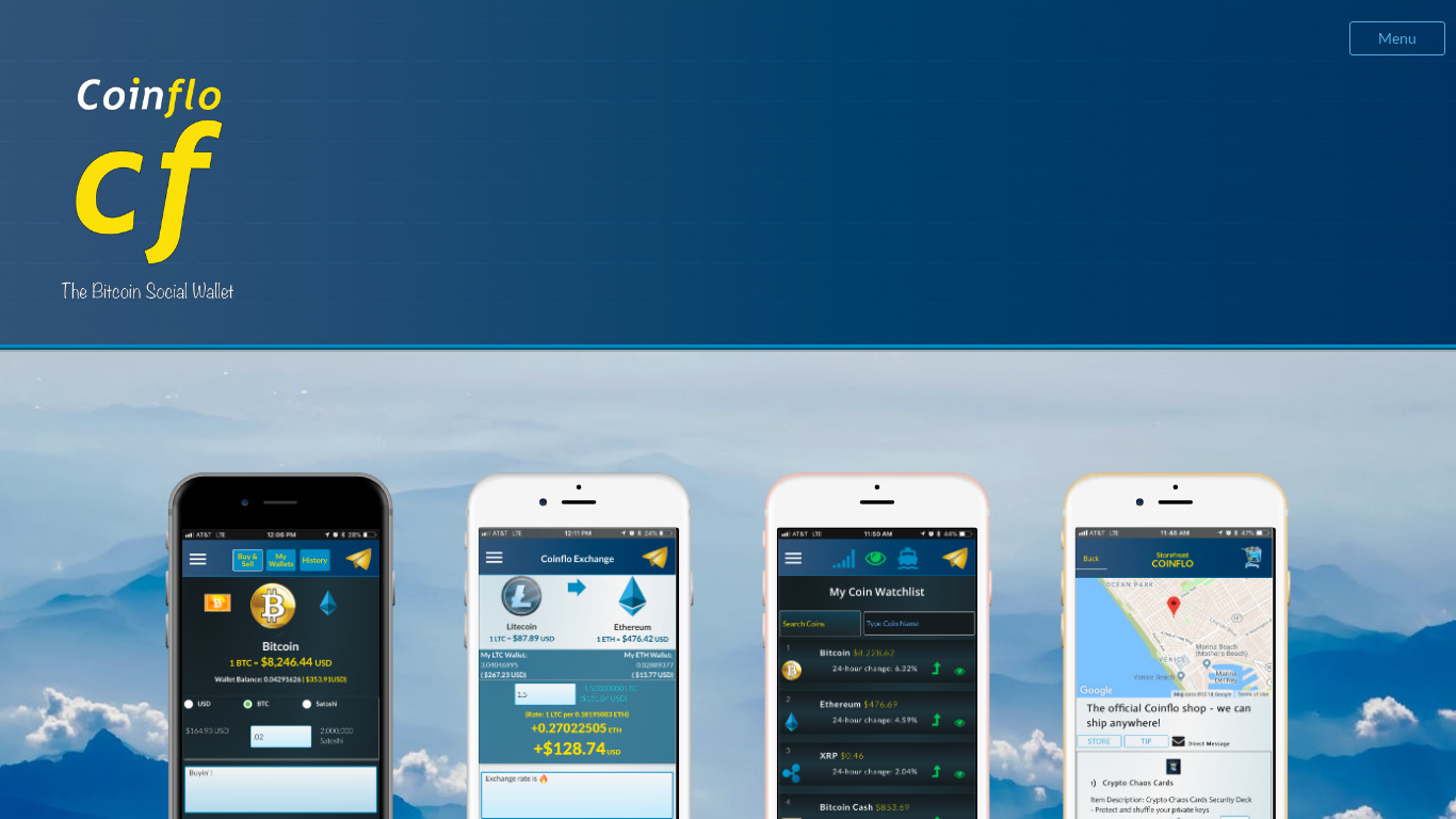 Coinflo Landing page