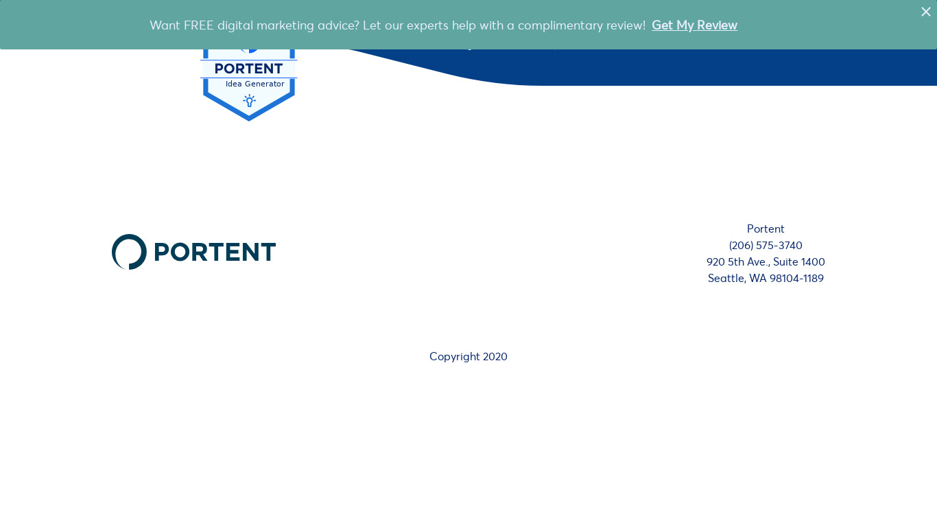 Content Idea Generator Landing page