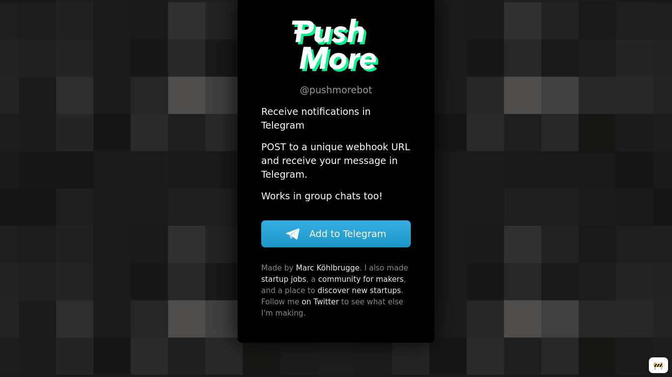 Push More Landing page