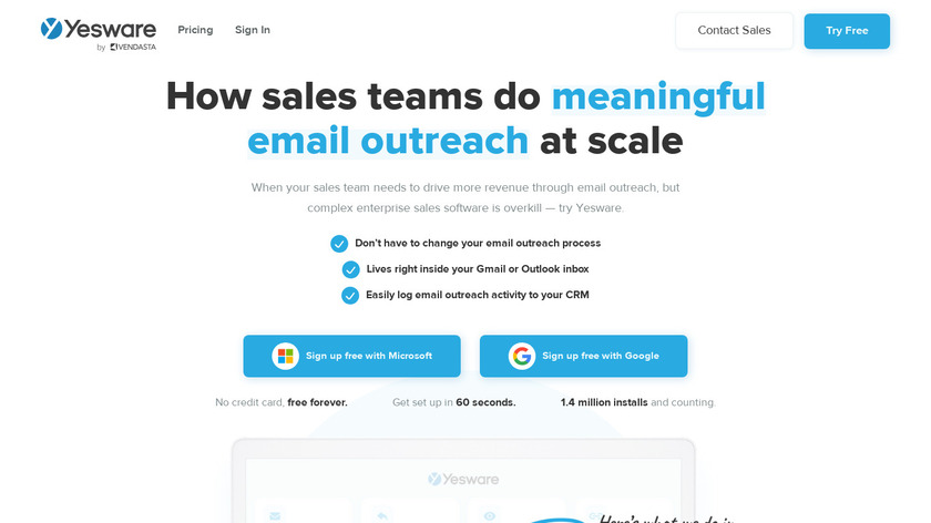 Yesware Landing Page