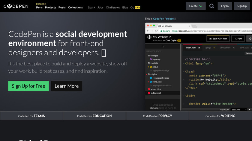 CodePen Landing Page