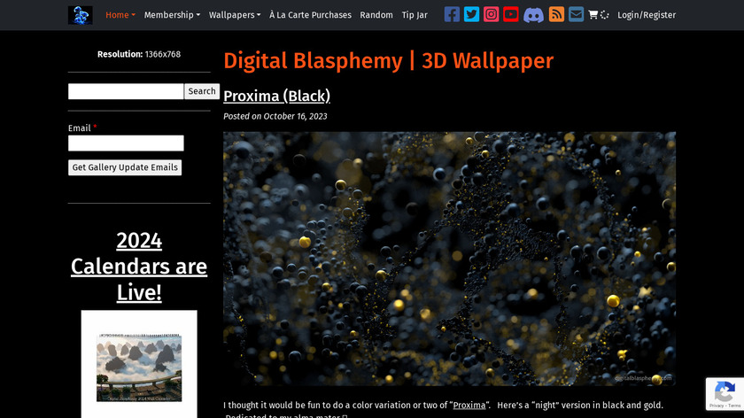Digital Blasphemy Landing Page