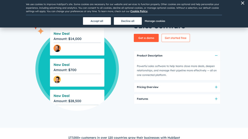 Sidekick by Hubspot Landing Page